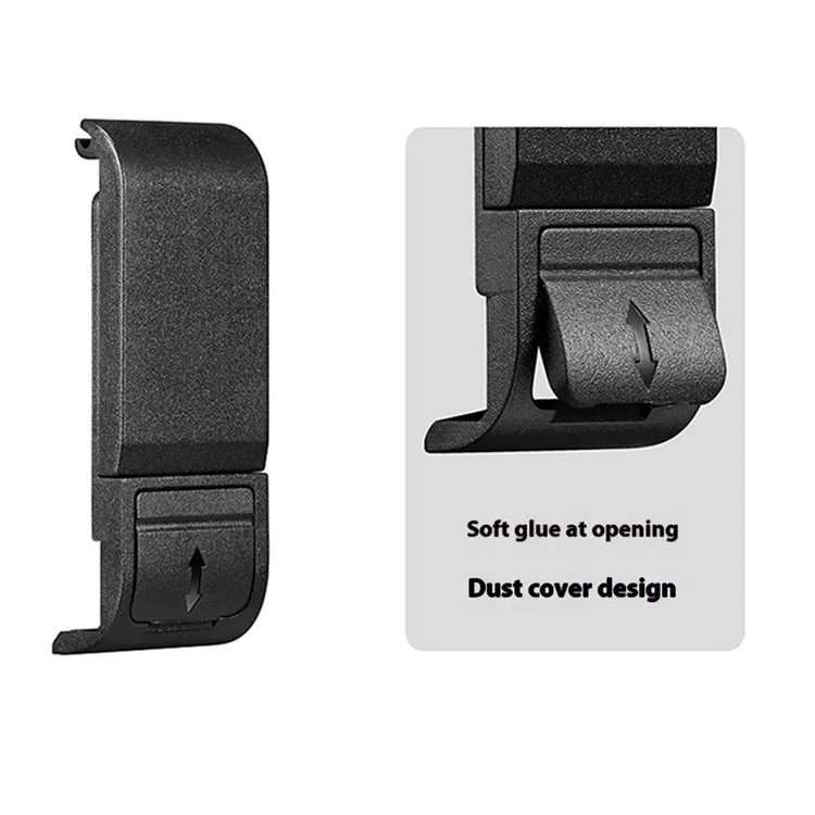 S-056 For GoPro Hero 13 / 12 / 11 / 10 / 9 Camera Silicone Protective Case with Side Lid - Black