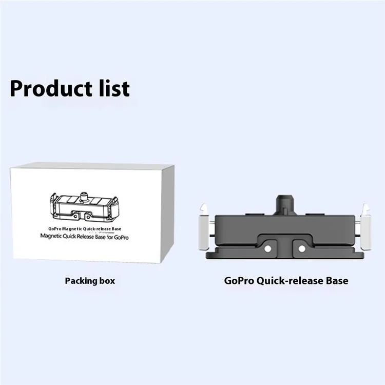 HEPAIL AC67 For GoPro Hero 13 Magnetic Quick Release Base Aluminum Alloy Camera Adapter