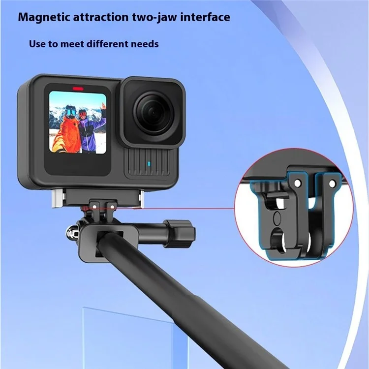 HEPAIL AC67 For GoPro Hero 13 Magnetic Quick Release Base Aluminum Alloy Camera Adapter