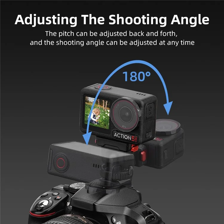 FLYMILE For DJI Osmo Action 5 Pro Camera Mount Quick-Release Base Action Camera Accessories
