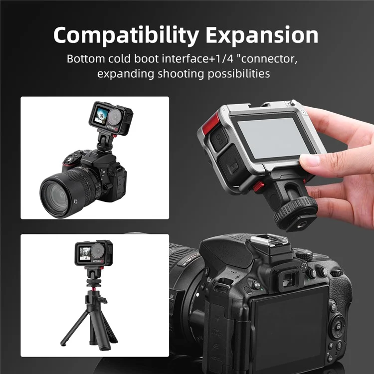 FLYMILE For DJI Osmo Action 5 Pro Camera Mount Quick-Release Base Action Camera Accessories