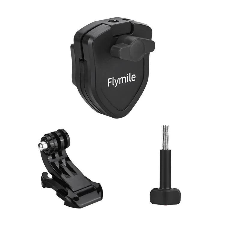 FLYMILE Motorrad-Windschutzscheiben-Halterung für Action-Kamera, Aluminiumlegierung + Silikon-Kamerahalterung