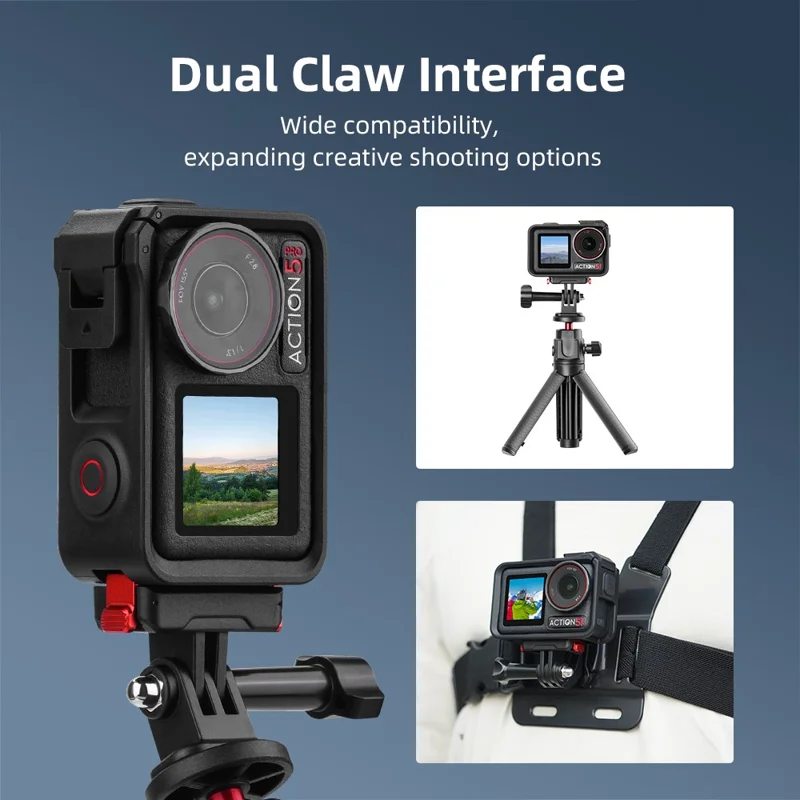 Adaptateur d'extension de base de montage à dégagement rapide magnétique FLYMILE pour DJI Osmo Action 5 Pro / 4 / 3