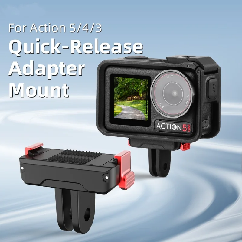 Adaptateur d'extension de base de montage à dégagement rapide magnétique FLYMILE pour DJI Osmo Action 5 Pro / 4 / 3