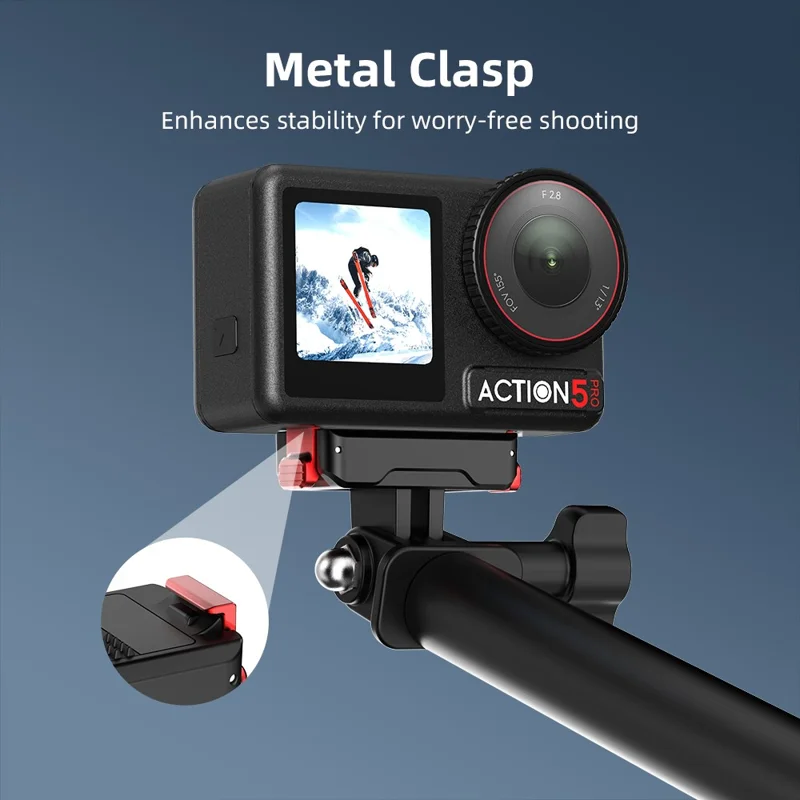 Adaptateur d'extension de base de montage à dégagement rapide magnétique FLYMILE pour DJI Osmo Action 5 Pro / 4 / 3