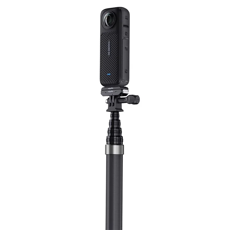 AMAGISN 3m Carbon Fiber Selfie Stick Sports Camera Extension Pole for Insta360  /  DJI  /  GoPro