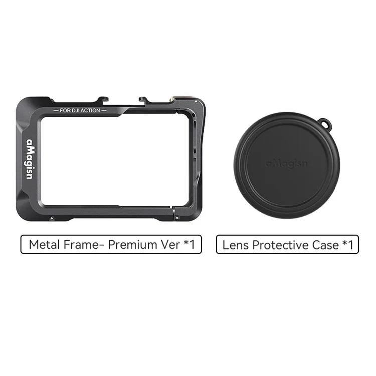 AMAGISN Para Para DJI Osmo Action 5 Pro / 4 / 3 Caja protectora de marco de metal Accesorio de cámara deportiva