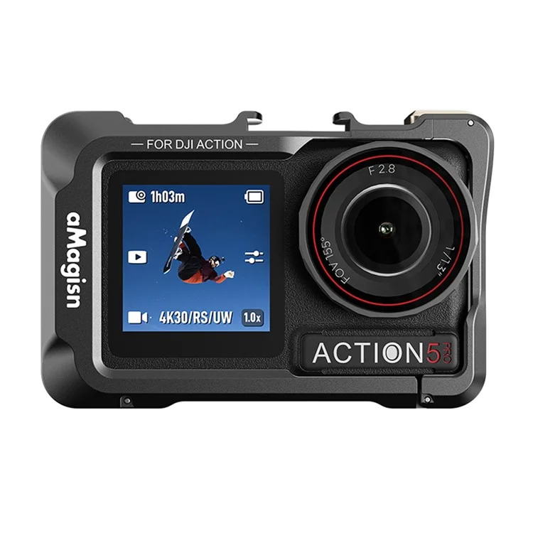 AMAGISN Para Para DJI Osmo Action 5 Pro / 4 / 3 Caja protectora de marco de metal Accesorio de cámara deportiva