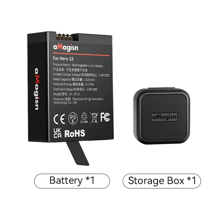 Batterie rechargeable Enduro 2100mAh Li-Ion basse température pour GoPro Hero 13