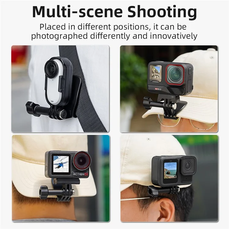 Крепление для шляпы для Insta360 GO 3S / 3 Action Camera, изготовленное из ABS+PC, зажим для колпачка держателя