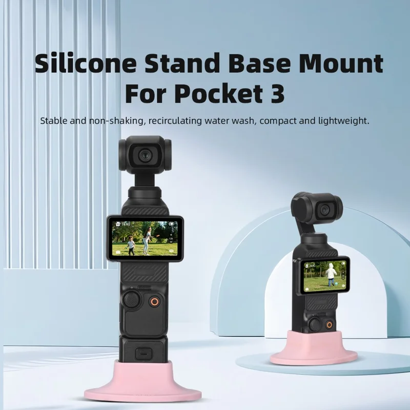 BRDRC для DJI Osmo Pocket 3 Силиконовая монтажная база Нескользящий настольный держатель для камеры - Серый