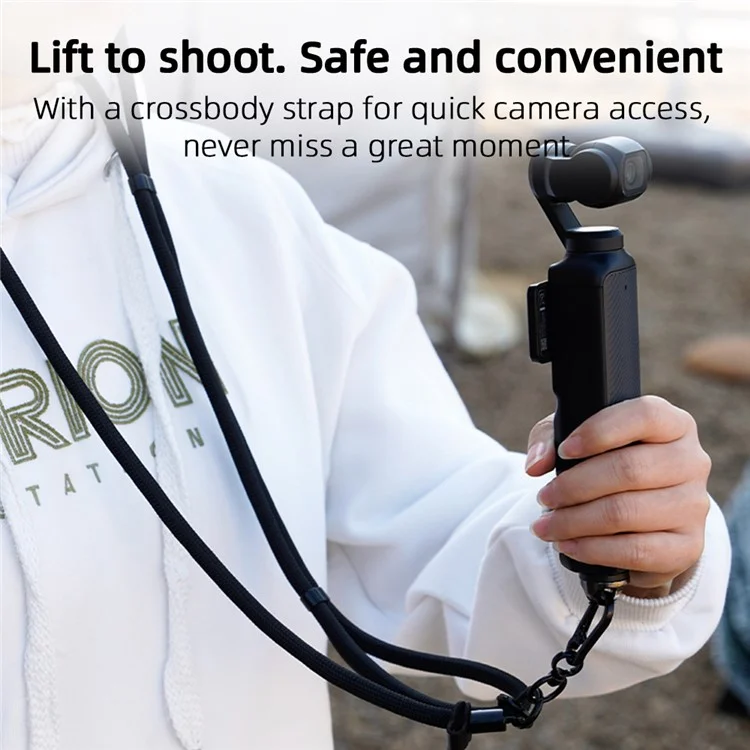 BRDRC Für DJI Osmo Pocket 3 Kamera Lanyard Polyester verstellbarer Umhängegurt - Grau