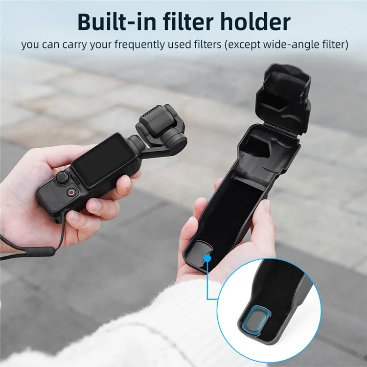 Cubierta protectora de pantalla de lente de cardán BRDRC para DJI Osmo Pocket 3, de ABS + PC - Azul