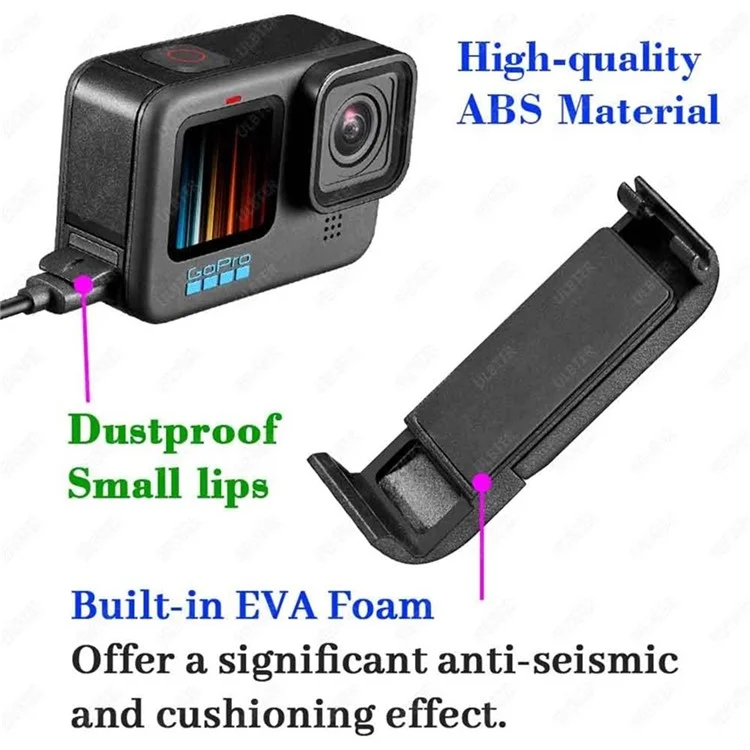 For GoPro Hero 13 Black Tempered Glass Screen Protector Lens Film with Silicone Cover and Wrist Strap Accessories Kit