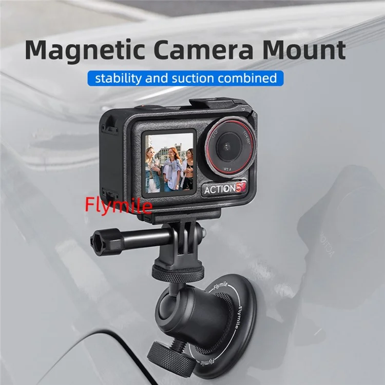 FLYMILE Magnetic Camera Mount Kit for Sports Camera Adapter Base Camera Accessories