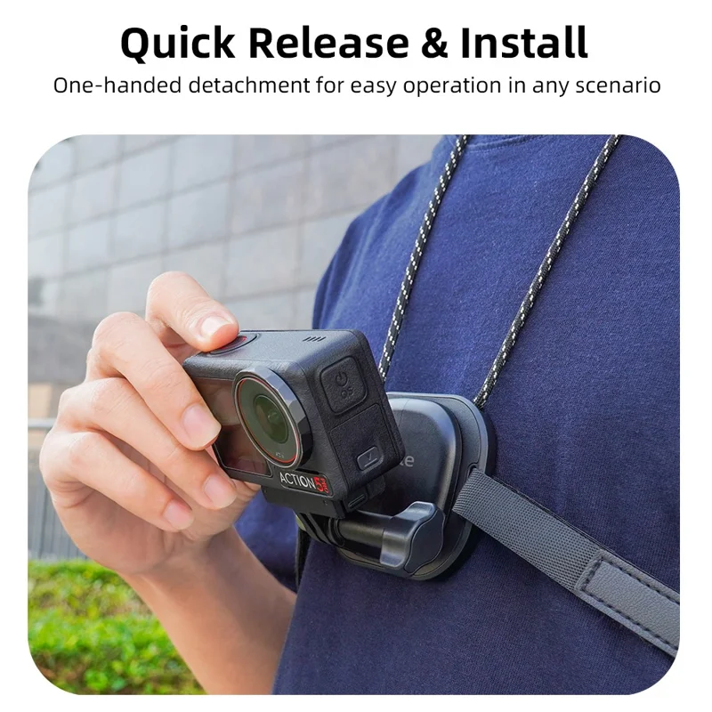 FLYMILE Magnetic Neck Mount Holder for Action Cameras Quick Release