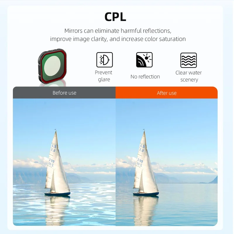 4Pcs Filter Set for Insta360 Ace Pro 2 CPL ND8 ND16 ND32 Camera Filters