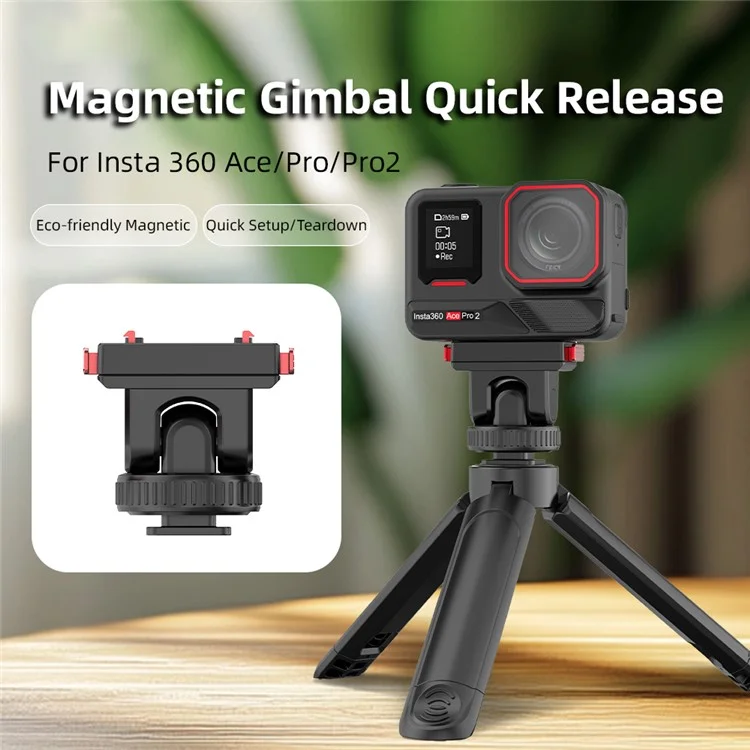 FLYMILE Magnetische Basis für Insta360 Ace Pro 2 / Ace Pro / Ace Schnellverschlussadapter-Halterung