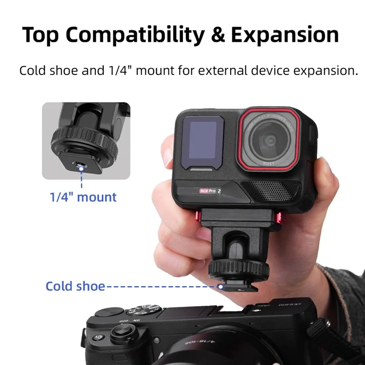FLYMILE Magnetische Basis für Insta360 Ace Pro 2 / Ace Pro / Ace Schnellverschlussadapter-Halterung