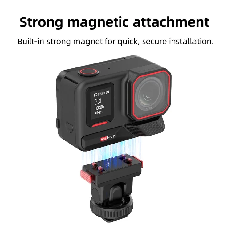 FLYMILE Magnetische Basis für Insta360 Ace Pro 2 / Ace Pro / Ace Schnellverschlussadapter-Halterung