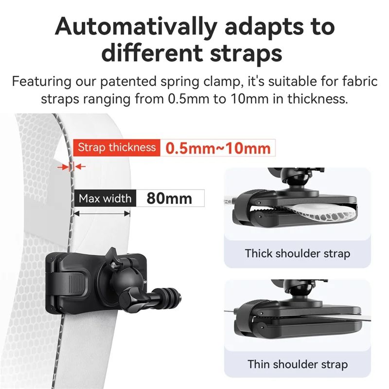 AMAGISN Backpack Shoulder Strap Clip Mount for Action Camera Rotatable Bracket