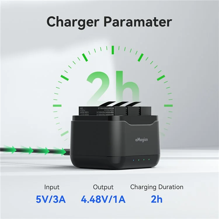 Base de Carregamento para Bateria Insta360 Ace Pro 2 com Estojo de Armazenamento (Baterias Não Inclusas)