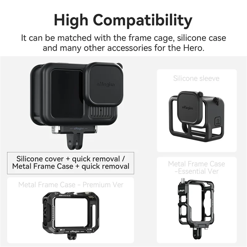 AMAGISN For GoPro Hero 13 Magnetic Quick Release Mount Base Plastic Adapter Accessory