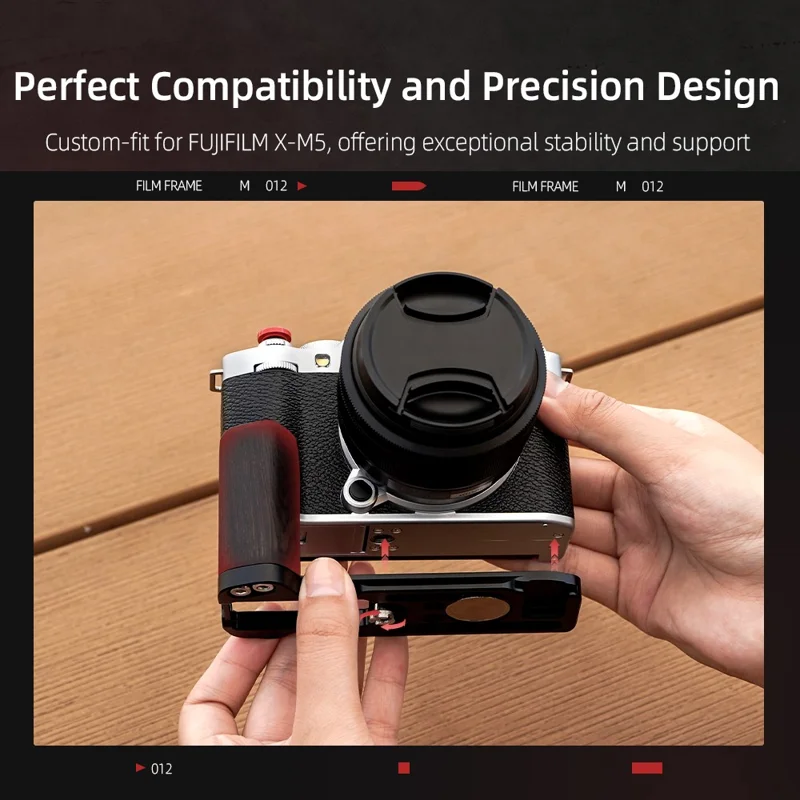 Support FLYMILE pour Fujifilm X-M5 Plaque de fixation rapide en L pour appareil photo - Marron