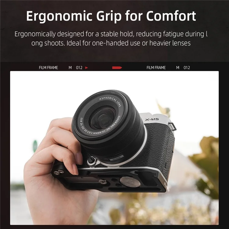 Support FLYMILE pour Fujifilm X-M5 Plaque de fixation rapide en L pour appareil photo - Marron