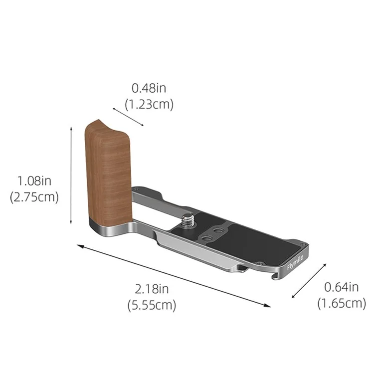 FLYMILE For Fujifilm X-M5 L-Shaped Grip Quick Release Plate Camera Bracket - Black
