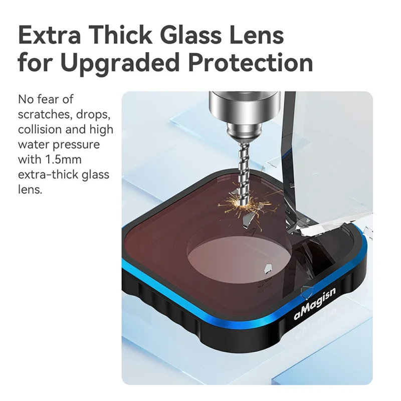 AMAGISN Lens Waterproof Filter For GoPro Hero 13 / 12 / 11 / 11 Mini / 10 / 9 , ND4 / 8 / 16 / 32 Camera Accessories Kit