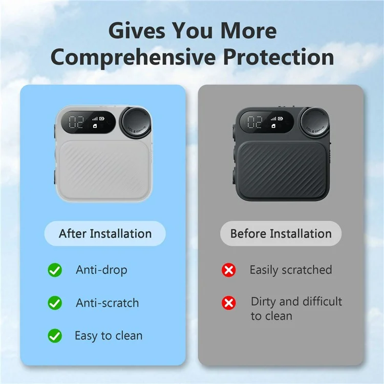 For Xiaomi Sport Walkie Talkie Protective Case Anti Drop Scratch Resistant Silicone Cover, Black