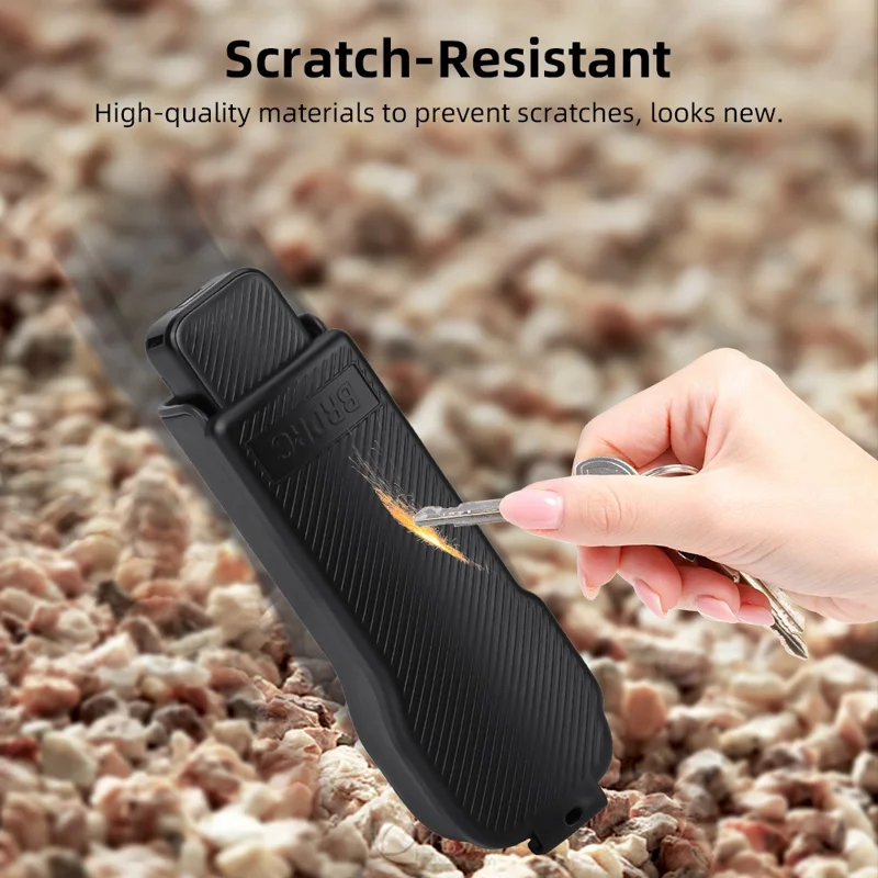 BRDRC For DJI Osmo Pocket 3 Case Twill Texture ABS Portable Protective Cover Filter Storage - Black