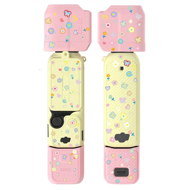BRDRC For DJI Osmo Pocket 3 Silicone Case Set Flexible Protective Cover with Screen Cover / Lens Cap - Pink Lens Cap
