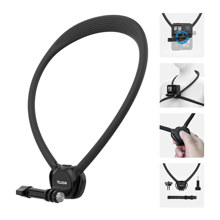 TELESIN SE2.0 2 In 1 Magnetic Neck Mount Kit Hands Free Camera / Phone Neck Holder for POV Shooting