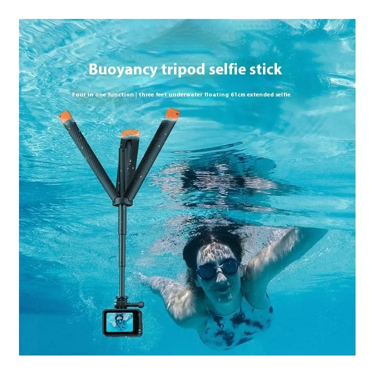 TELESIN S1-TSS-02 30m Underwater Buoyancy Rod Extendable Selfie Stick Tripod for Sports Camera Handheld Grip