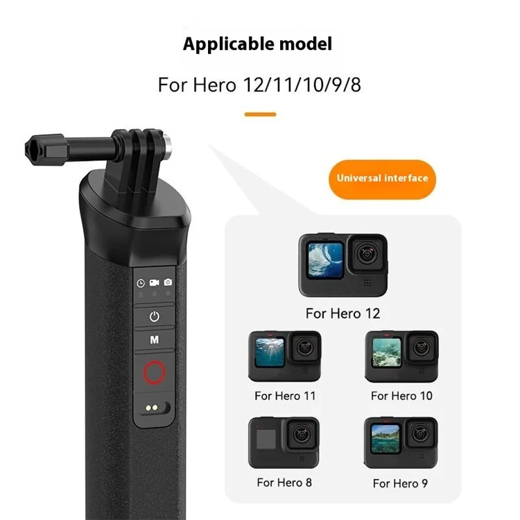 TELESIN S4-FHG-01-TGP Для GoPro Hero 12 / 11 / 10 / 9 / 8 Плавающая Bluetooth-совместимая подводная палка с дистанционным управлением