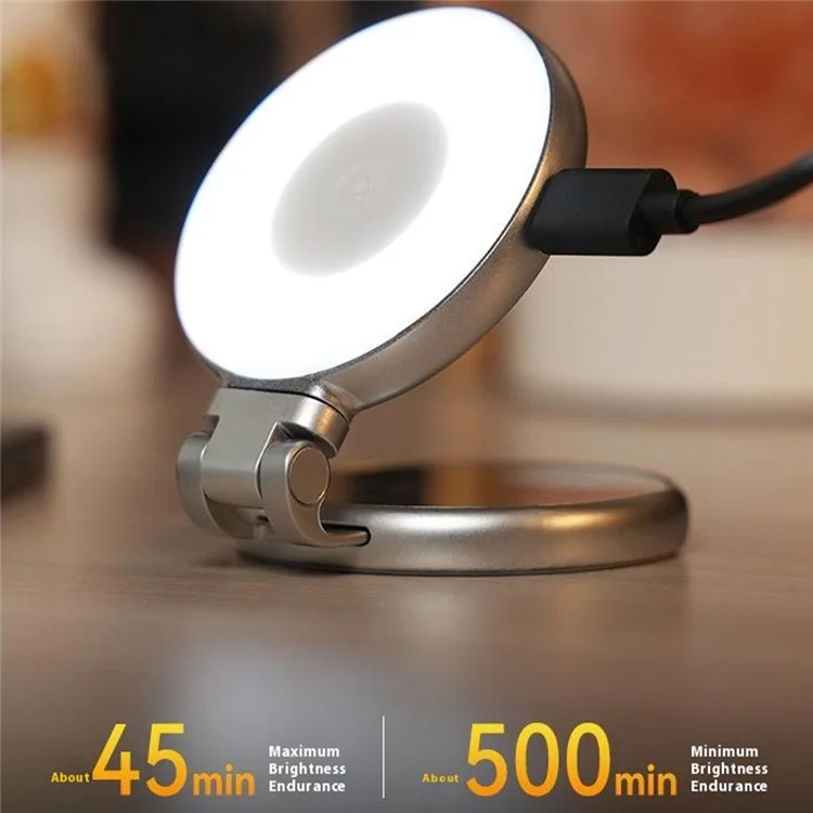TELESIN S5-BGD-01 Magnetisches Handy Beauty Fill Light Selfie-Spiegel Drehbares Taschenlicht