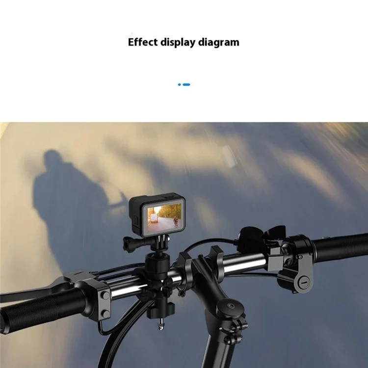 Adaptador de Soporte de Cámara TELESIN DJ-HBM-001 para Manillar de Bicicleta, Abrazadera de Liberación Rápida con Rotación de 360 Grados