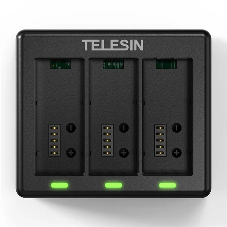 TELESIN S0-BCG-1 For GoPro Hero 13 Battery Charging Dock Base 3 Slots Charging Box