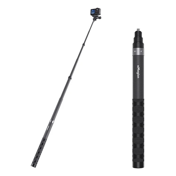 AMAGISN 1.2m Carbon Fiber Selfie Stick for Insta360 / DJI / GoPro Action Camera Accessories