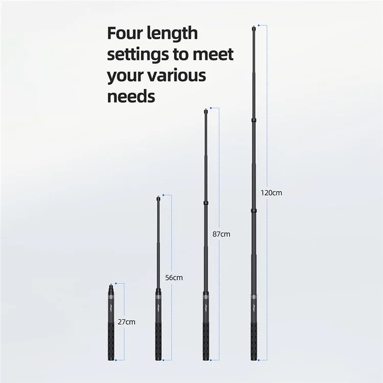 AMAGISN 1.2m Carbon Fiber Selfie Stick for Insta360 / DJI / GoPro Action Camera Accessories