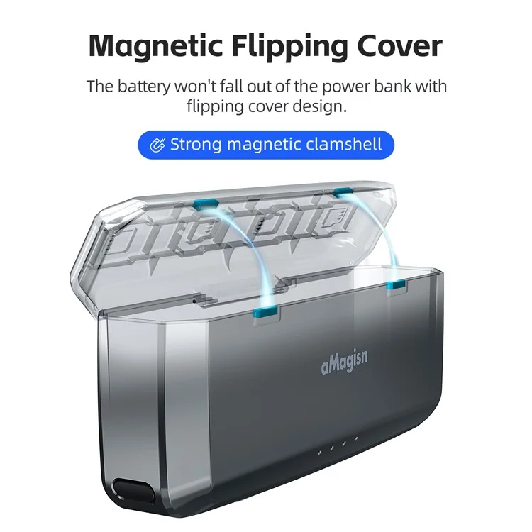 AMAGISN Per GoPro Hero 13 Power Bank a Ricarica Rapida 7710mAh Caricabatterie per Fotocamera Accessorio