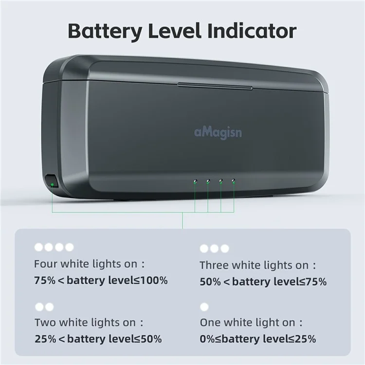 AMAGISN For DJI Osmo Action 5 Pro Fast Charging Power Bank 7710mAh Camera Battery Charger Accessory