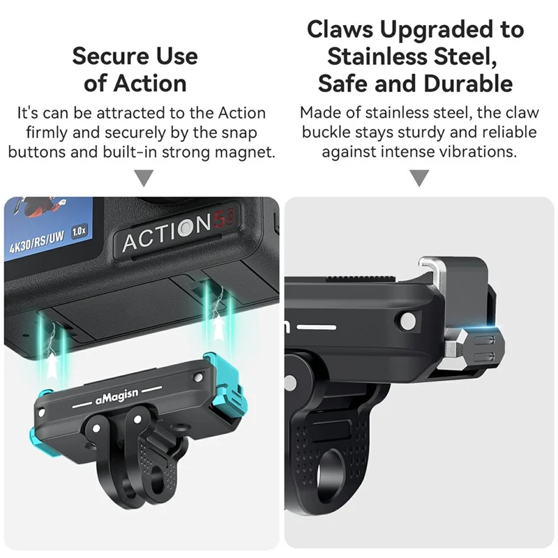 AMAGISN Magnetic Quick Release Mount For GoPro Hero 5 4 3 Metal Base Camera Adapter Accessory
