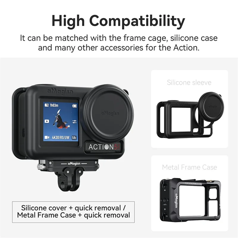 AMAGISN Magnetic Quick Release Mount For GoPro Hero 5 4 3 Metal Base Camera Adapter Accessory