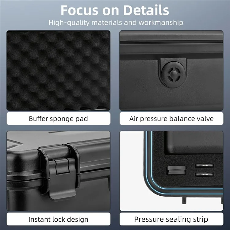 BRDRC Carrying Case for DJI Osmo Pocket 3 Portable Waterproof Hard Storage Bag