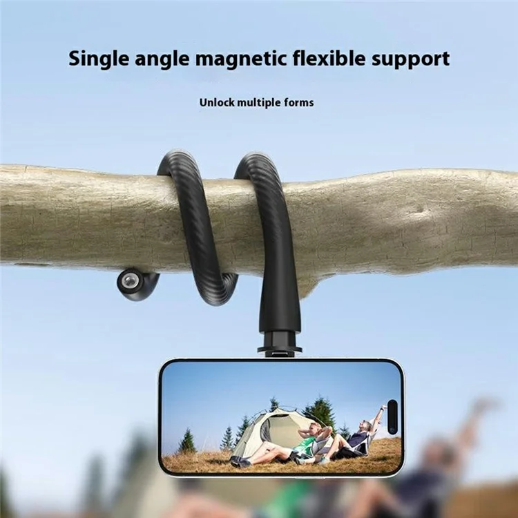 Support de téléphone TELESIN P3-FM-01 Support magnétique flexible Monopode Support de fixation Libération rapide Support de téléphone portable - Noir