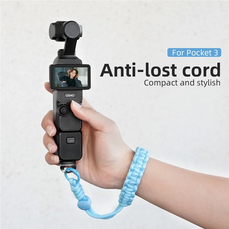 BRDRC For DJI Osmo Pocket 3 Wrist Strap Action Camera Anti-Lost Hand Strap - Black