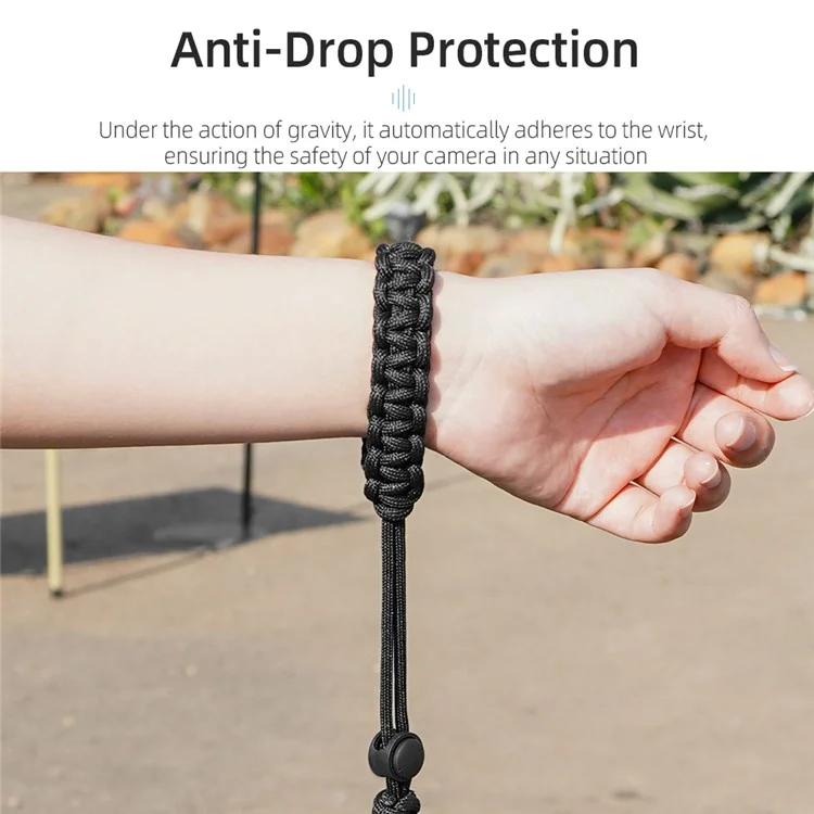 BRDRC For DJI Osmo Pocket 3 Wrist Strap Action Camera Anti-Lost Hand Strap - Black